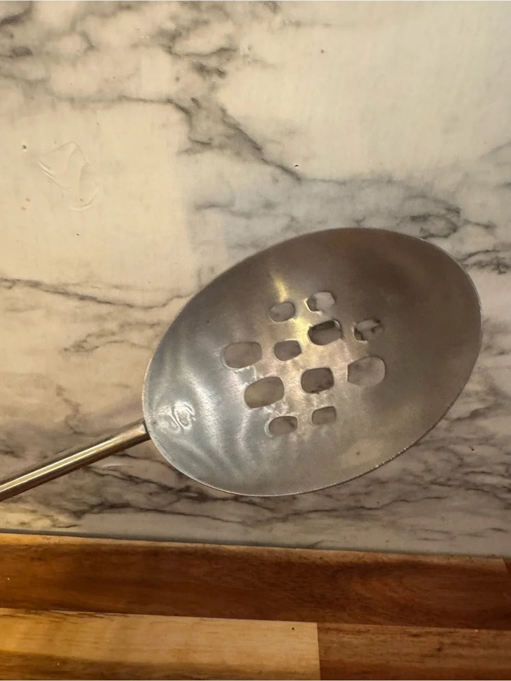 Giraffe-Handle Slotted Spoon - Yellow with Orange Spots
